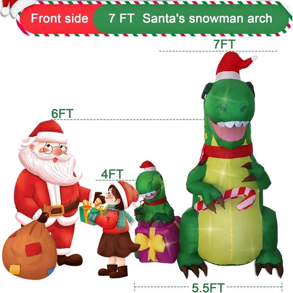 6ft Christmas‎ Inflatable Outdoor Decoration Giant Inflatable Patio Decoration - Picture 4 of 7